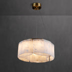 Langrenfern Alabaster Chandelier-Moonnatur