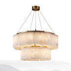 Langrenfern Alabaster Chandelier-Moonnatur