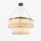 Langrenfern Alabaster Chandelier-Moonnatur