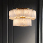 Langrenfern Alabaster Chandelier-Moonnatur