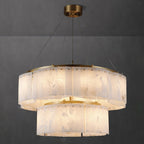 Langrenfern Alabaster Chandelier-Moonnatur