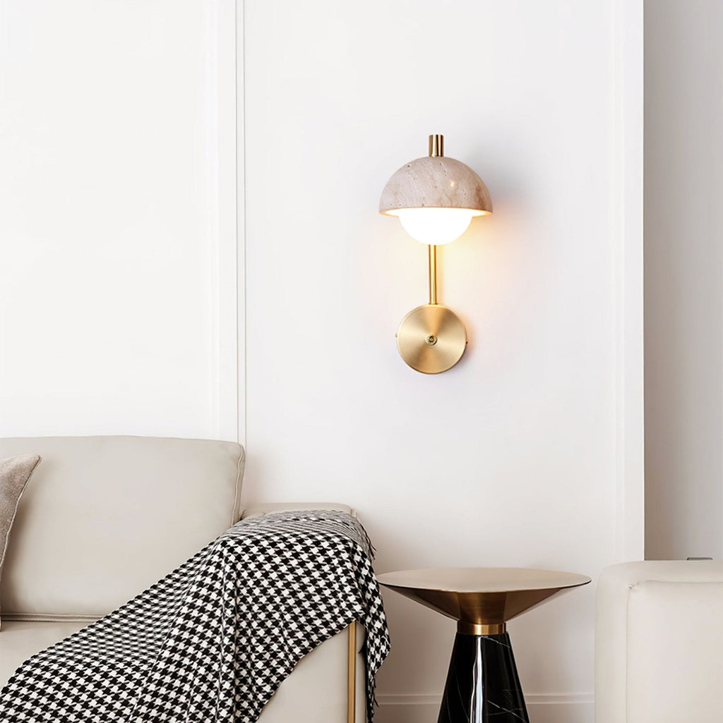 Glenelle Travertine Wall Light-Moonnatur