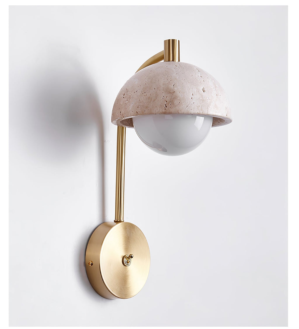 Glenelle Travertine Wall Light-Moonnatur