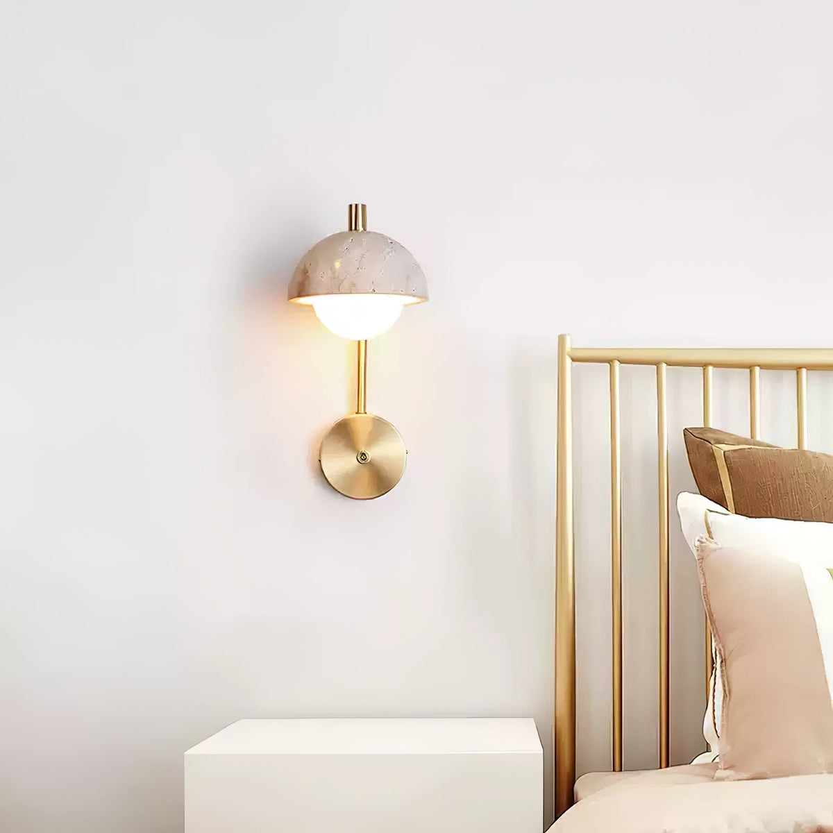 Glenelle Travertine Wall Light-Moonnatur