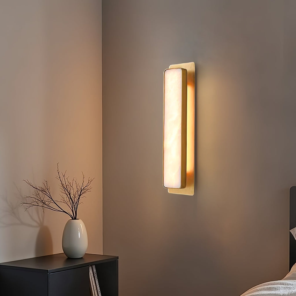 Enverorie Alabaster Wall Light-Moonnatur