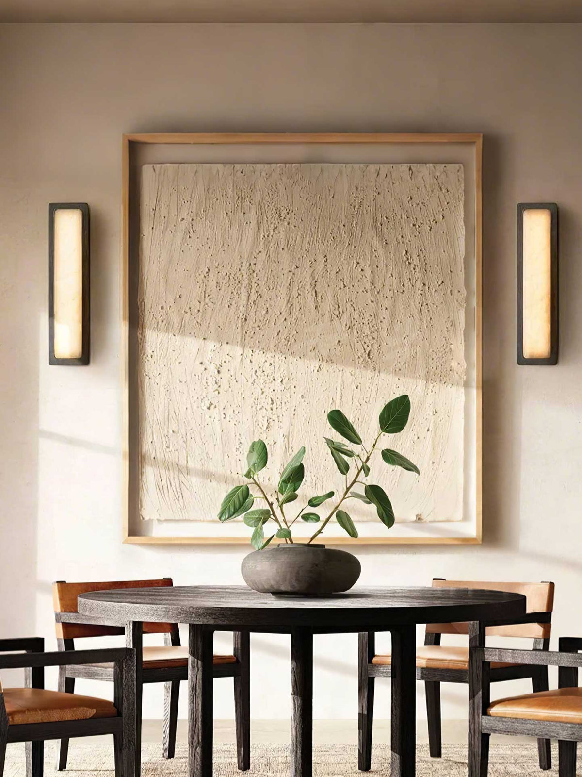 Enverorie Alabaster Wall Light-Moonnatur