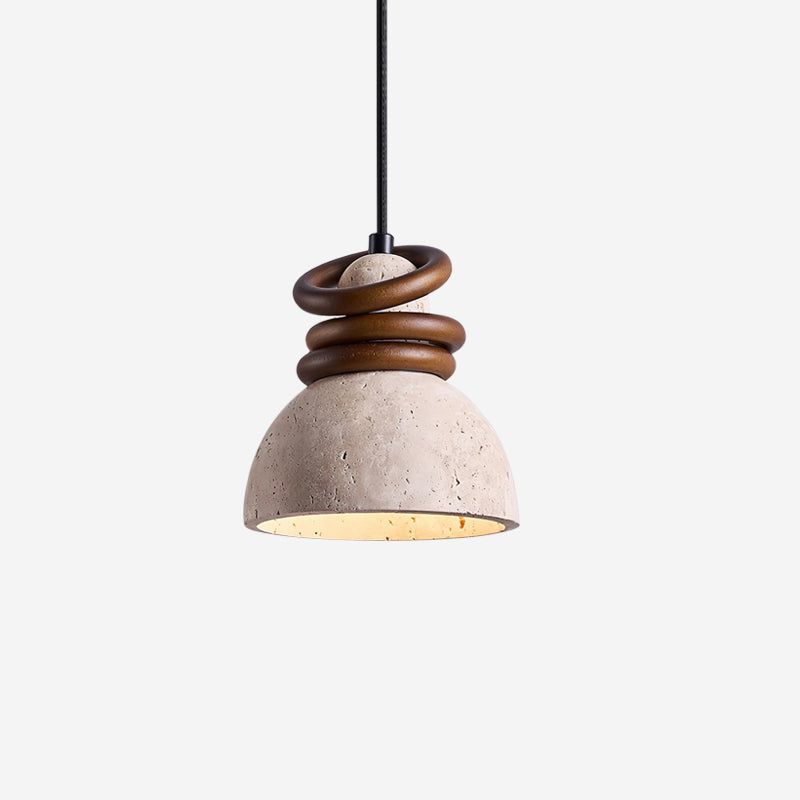 Ferrowmere Travertine Pendant Light-Moonnatur