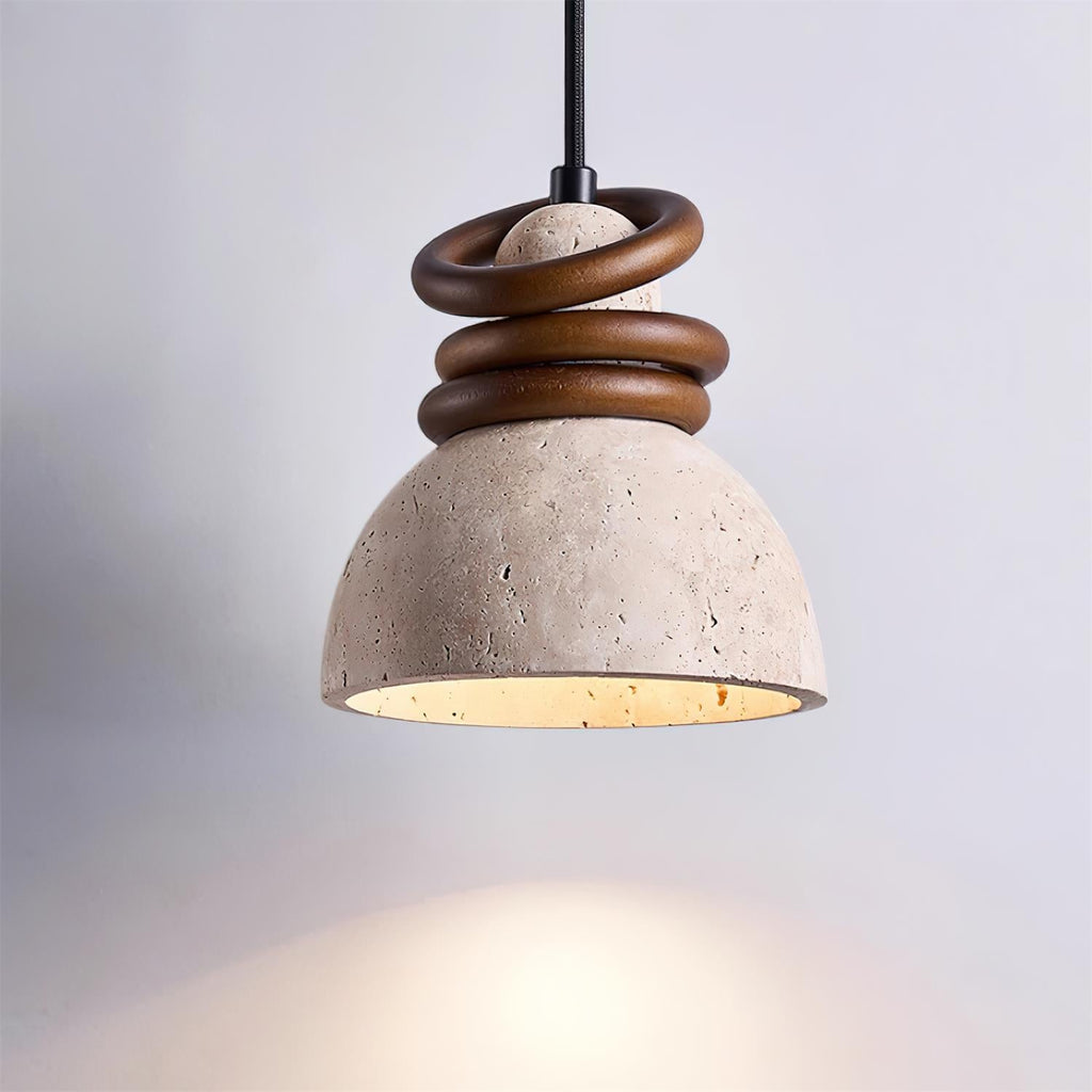 Ferrowmere Travertine Pendant Light-Moonnatur