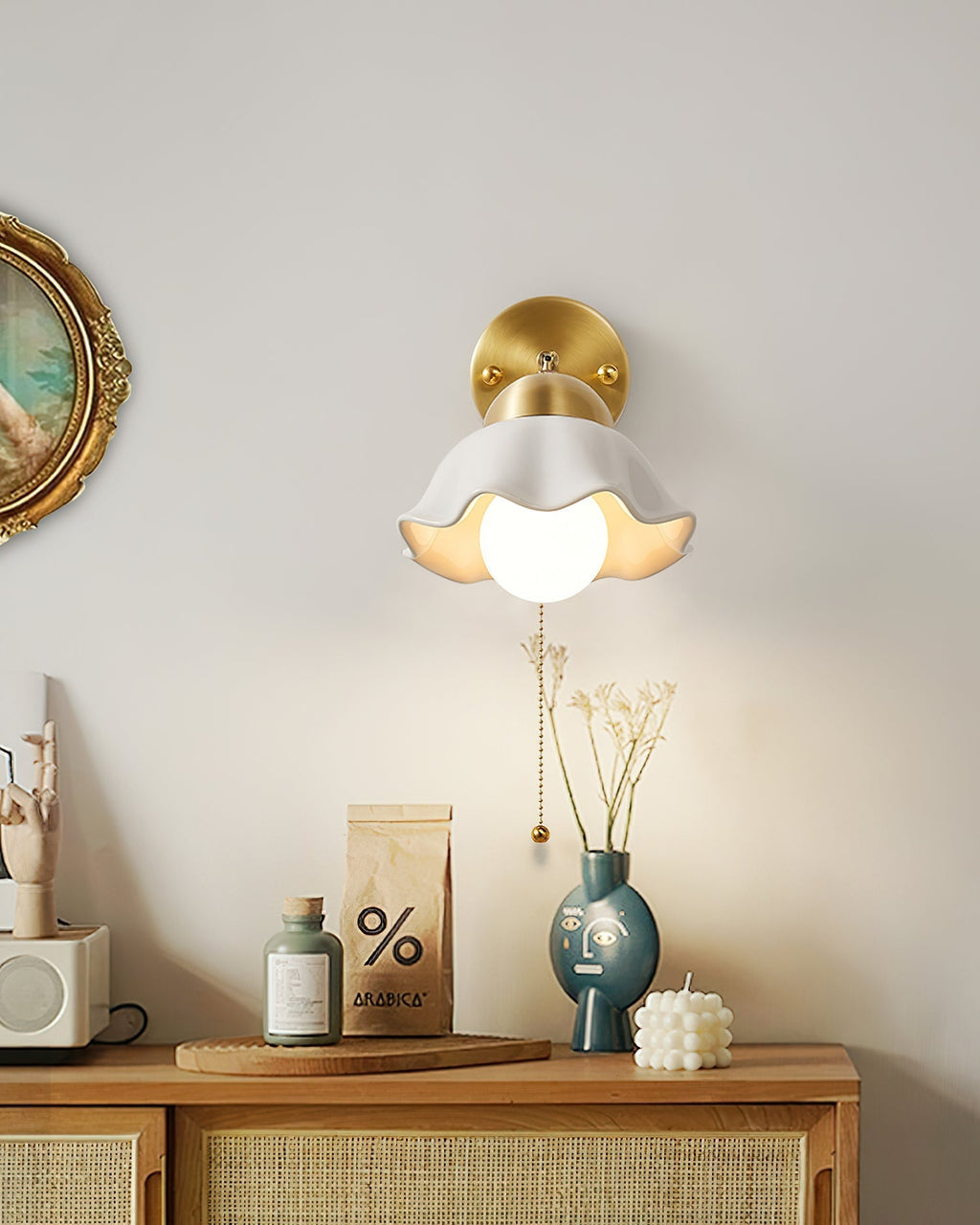 Jorrenbrook Ceramic Wall Light-Moonnatur
