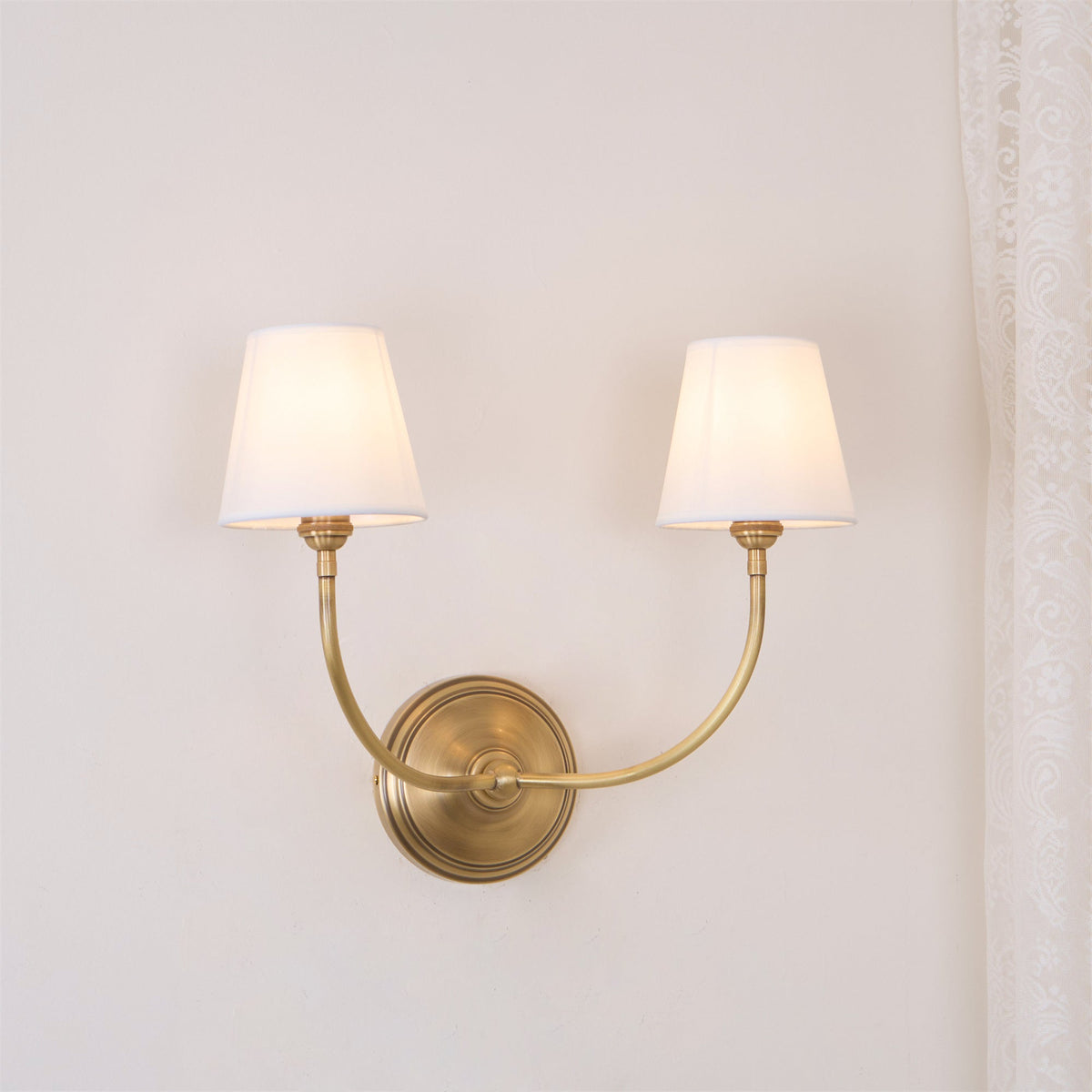 Auberlynne Fabric Wall Light-Moonnatur