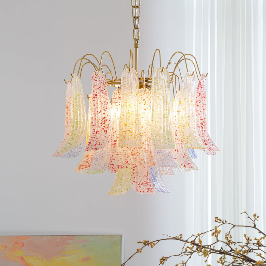 Ordelwynne Glass Chandelier-Moonnatur