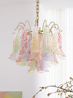 Ordelwynne Glass Chandelier-Moonnatur