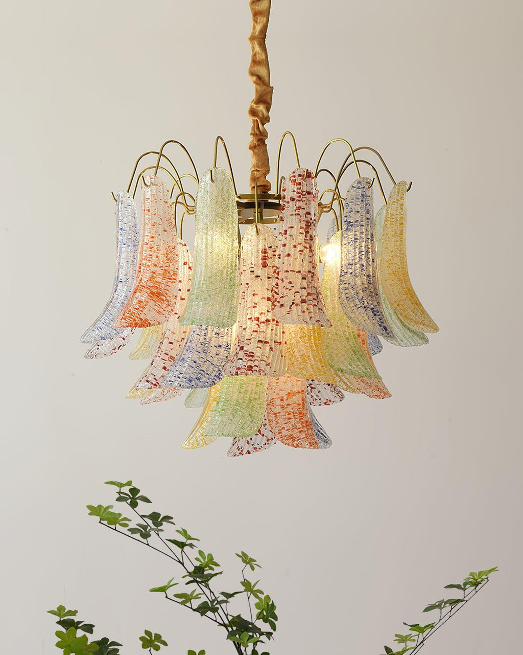 Ordelwynne Glass Chandelier-Moonnatur