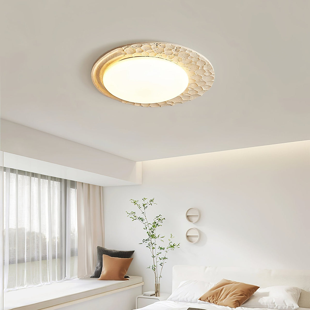 Verrenmere Travertine Ceiling Light-Moonnatur