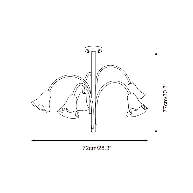 Cambereth Glass Chandelier-Moonnatur