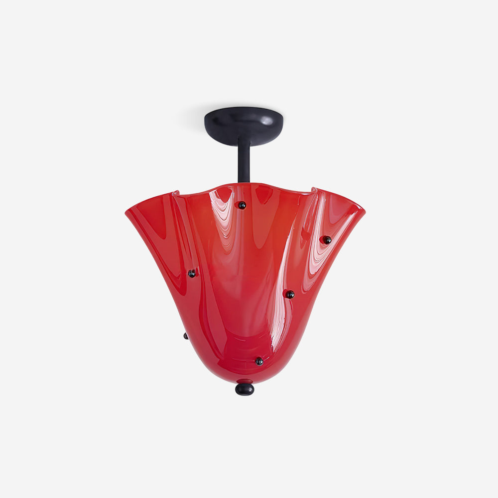 Laderrose Glass Ceiling Light-Moonnatur