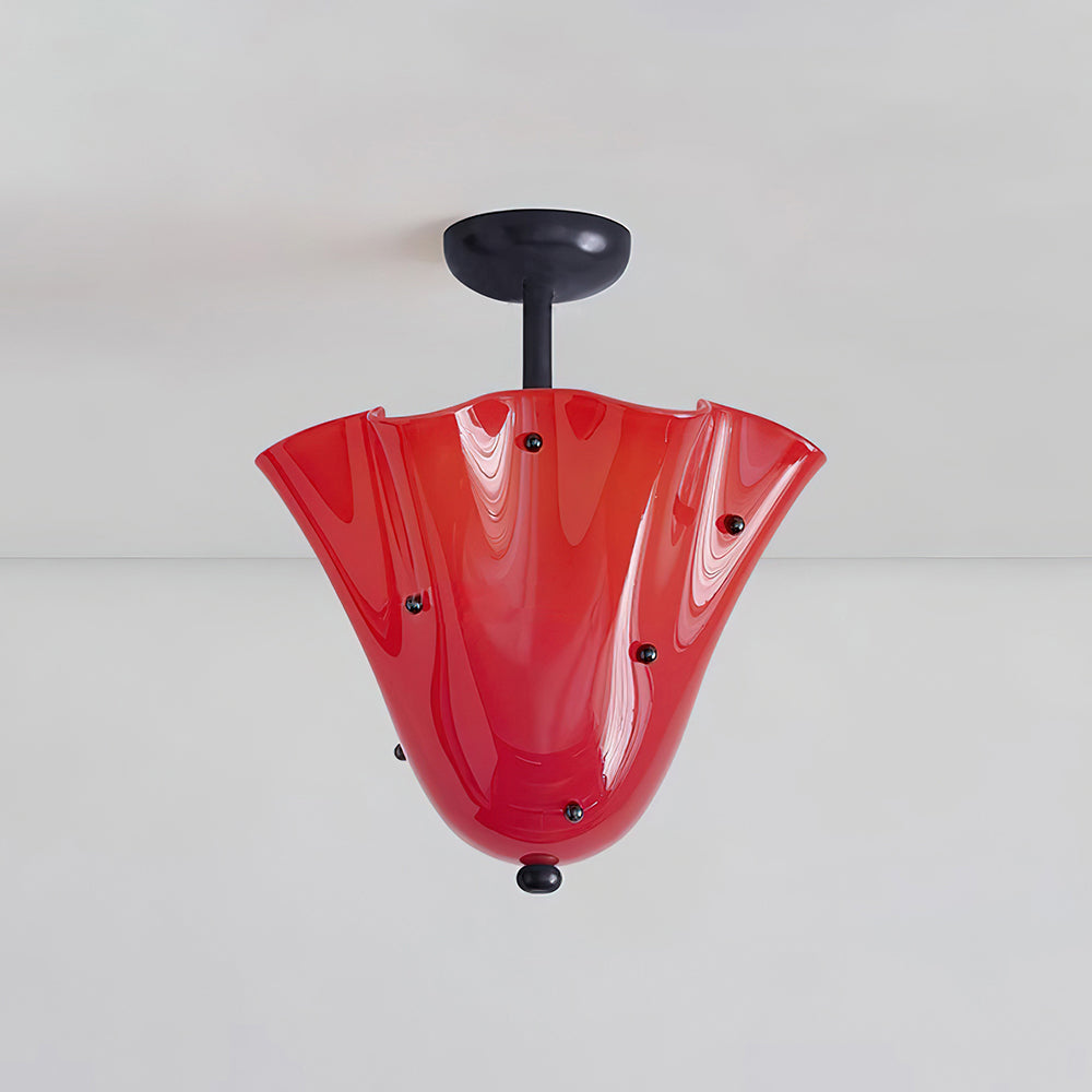 Laderrose Glass Ceiling Light-Moonnatur