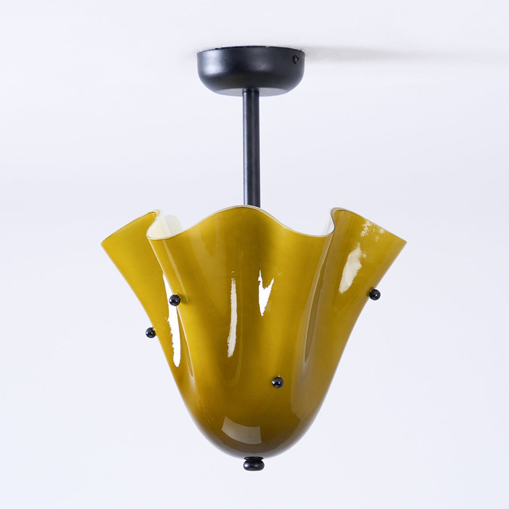 Laderrose Glass Ceiling Light-Moonnatur