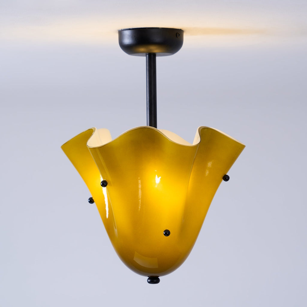 Laderrose Glass Ceiling Light-Moonnatur