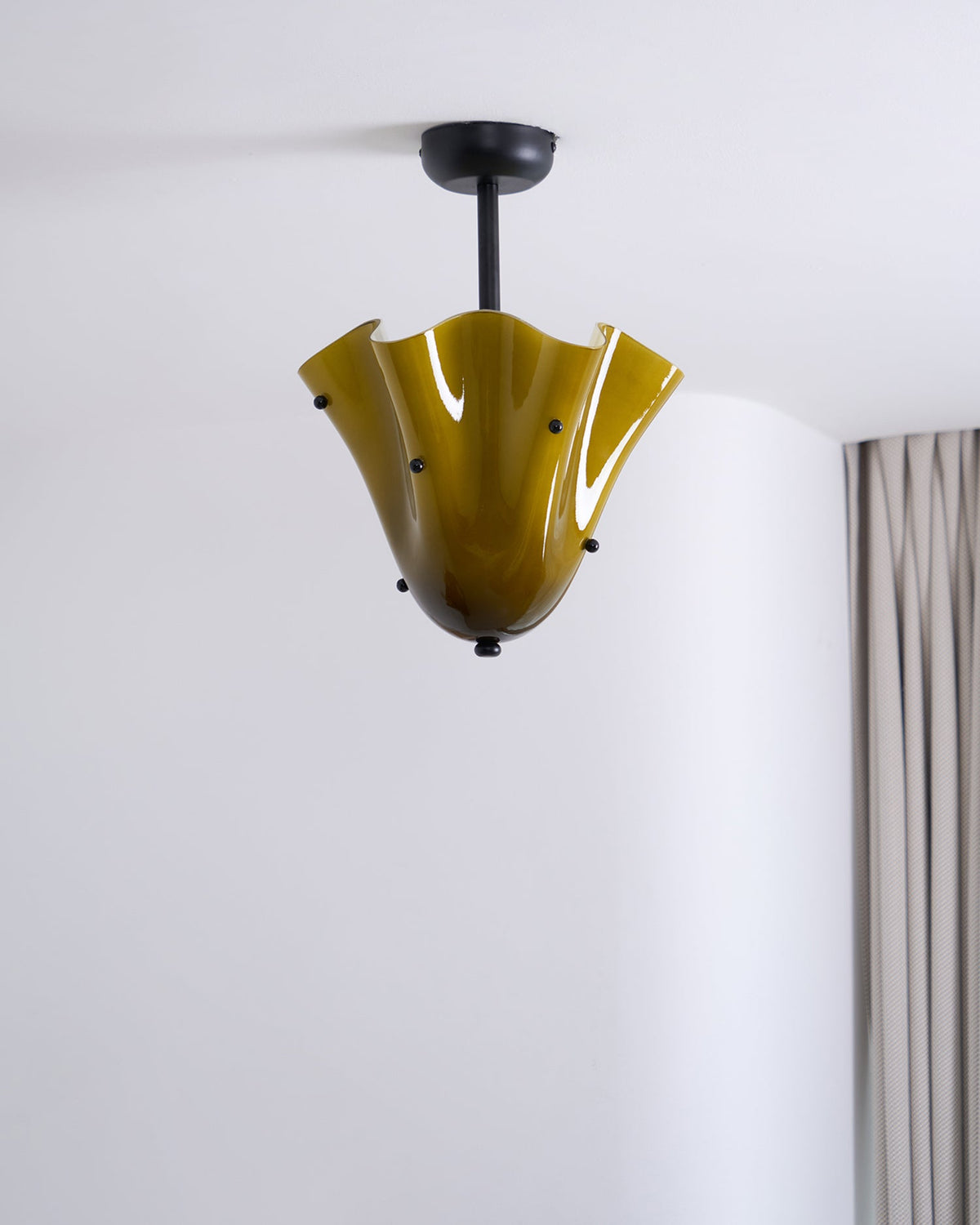 Laderrose Glass Ceiling Light-Moonnatur