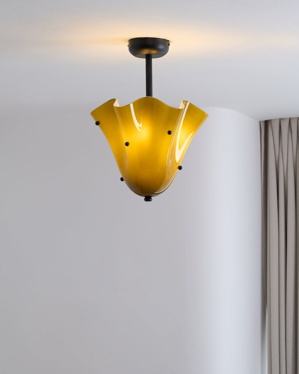 Laderrose Glass Ceiling Light-Moonnatur