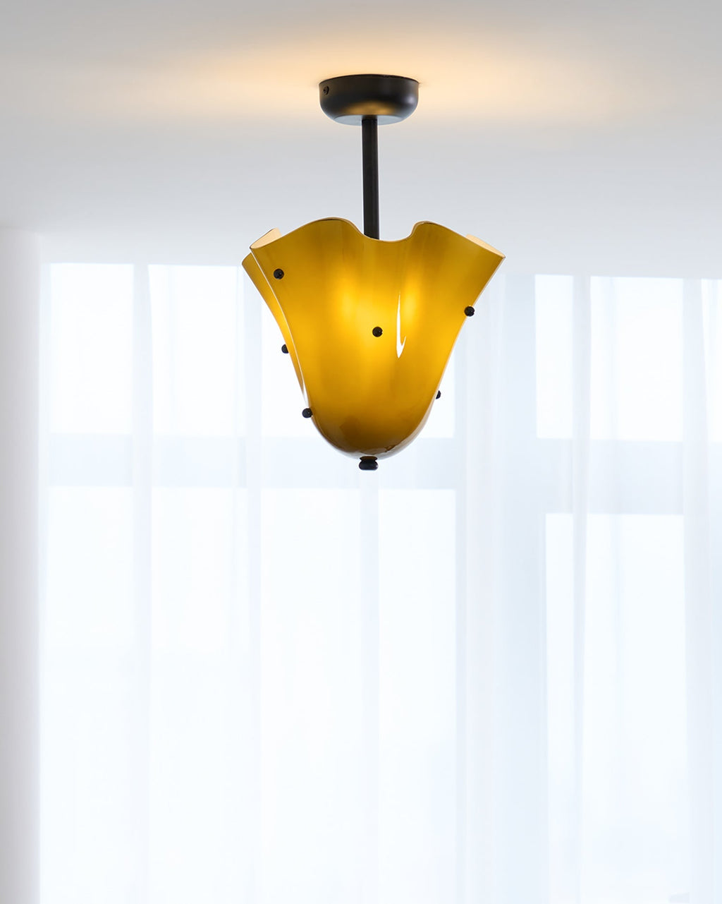 Laderrose Glass Ceiling Light-Moonnatur