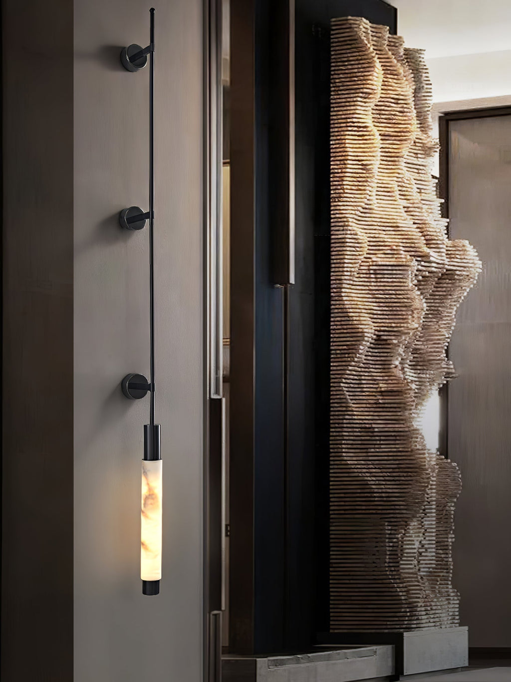 Casterenna Alabaster Wall Light-Moonnatur
