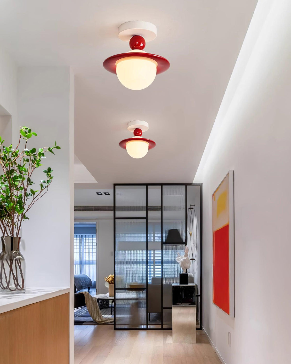 Weldenbrook Resin Ceiling Light-Moonnatur