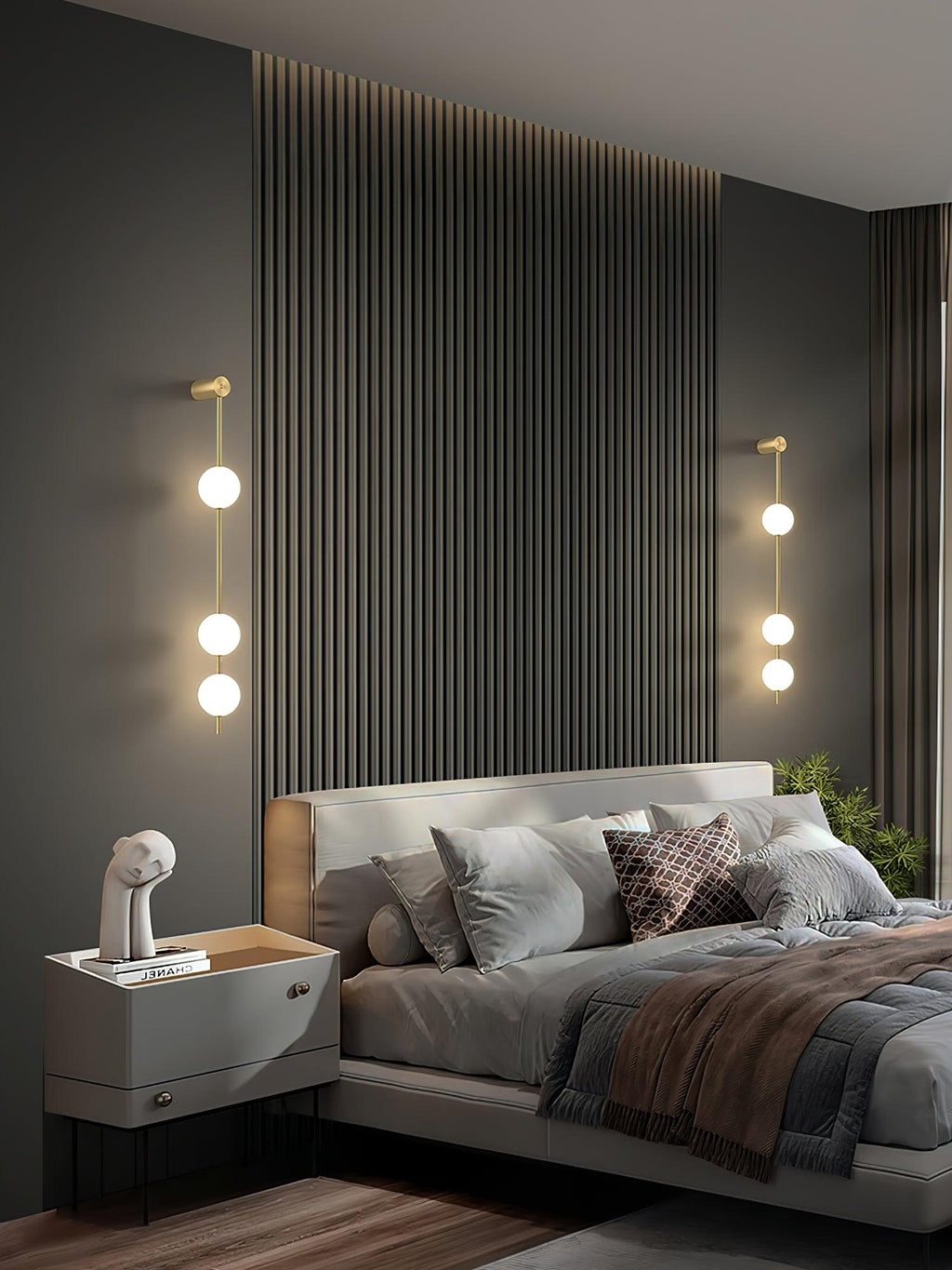 Orleniel Brass Wall Light-Moonnatur