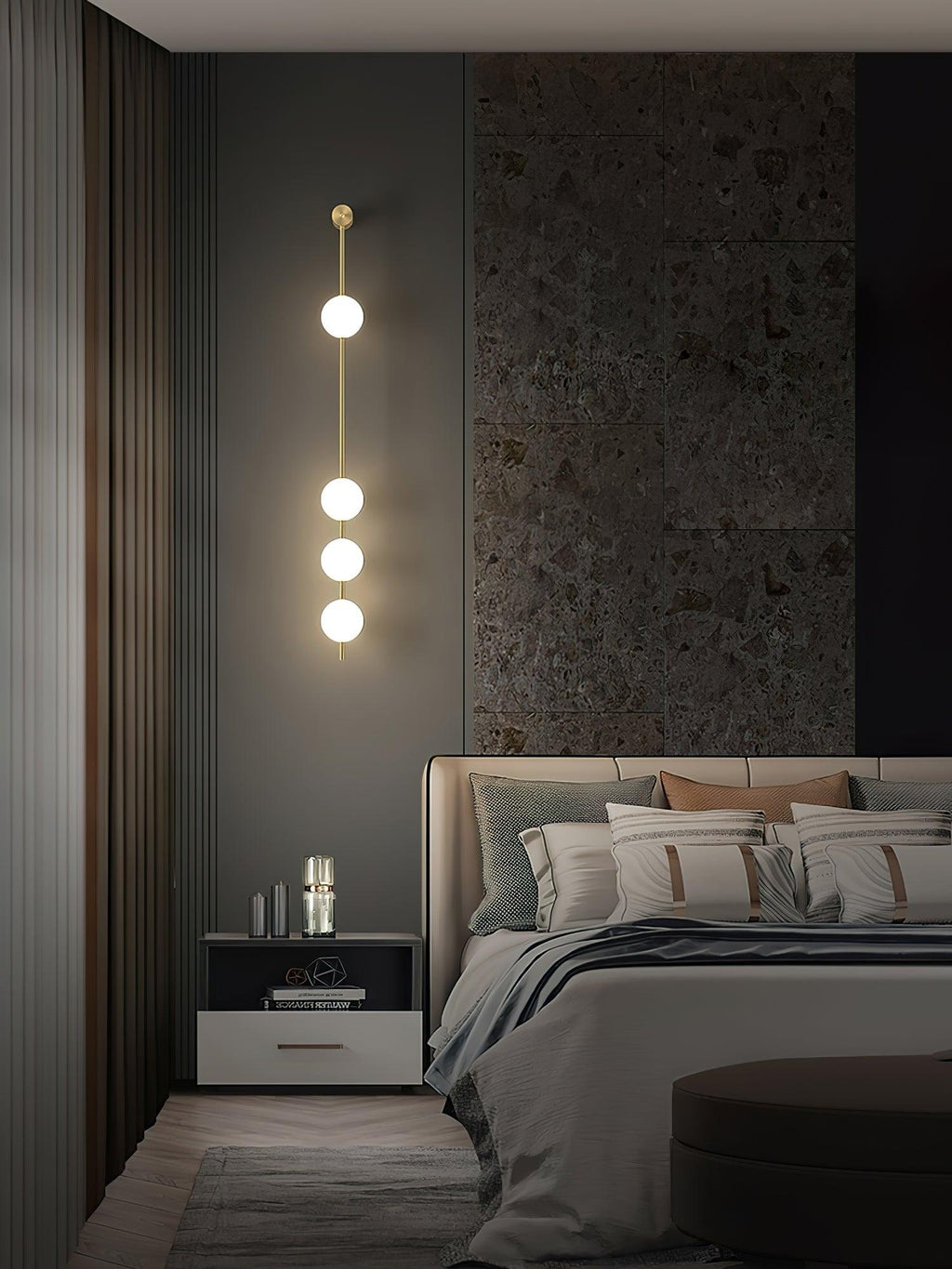 Orleniel Brass Wall Light-Moonnatur