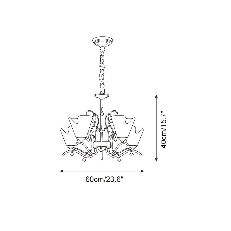 Aberley Glass Chandelier-Moonnatur