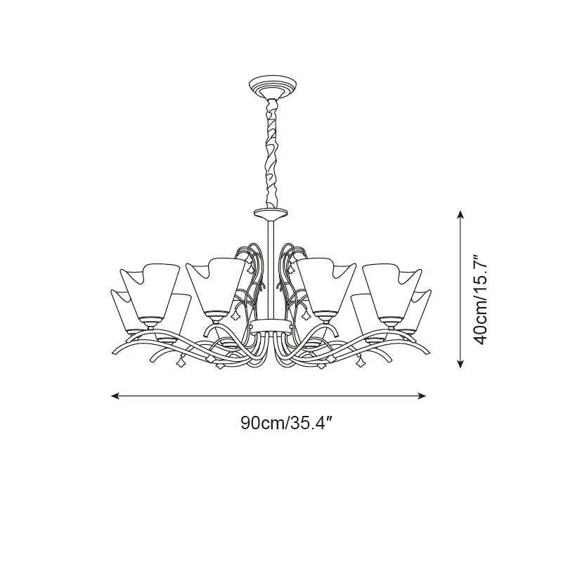 Aberley Glass Chandelier-Moonnatur