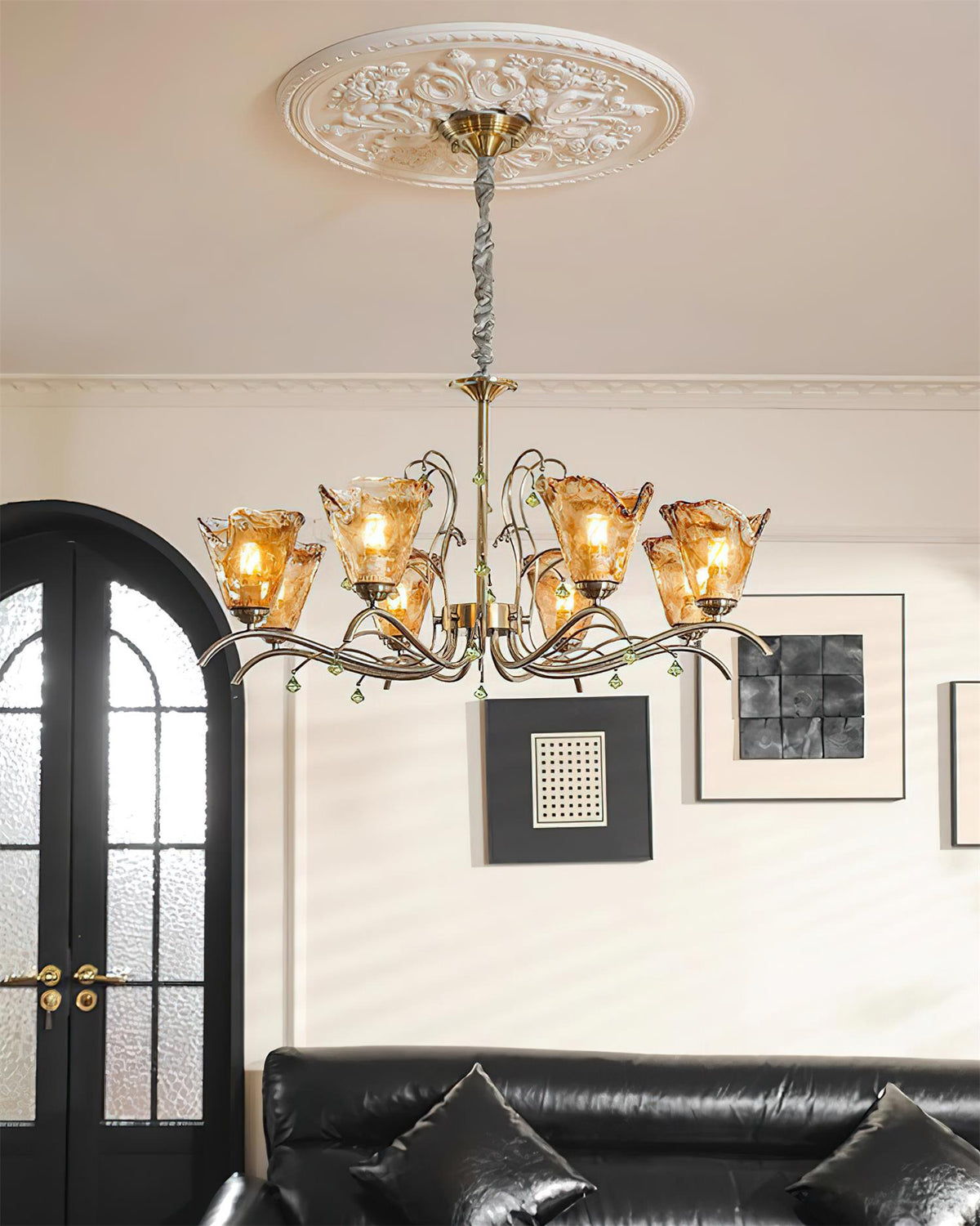 Aberley Glass Chandelier-Moonnatur