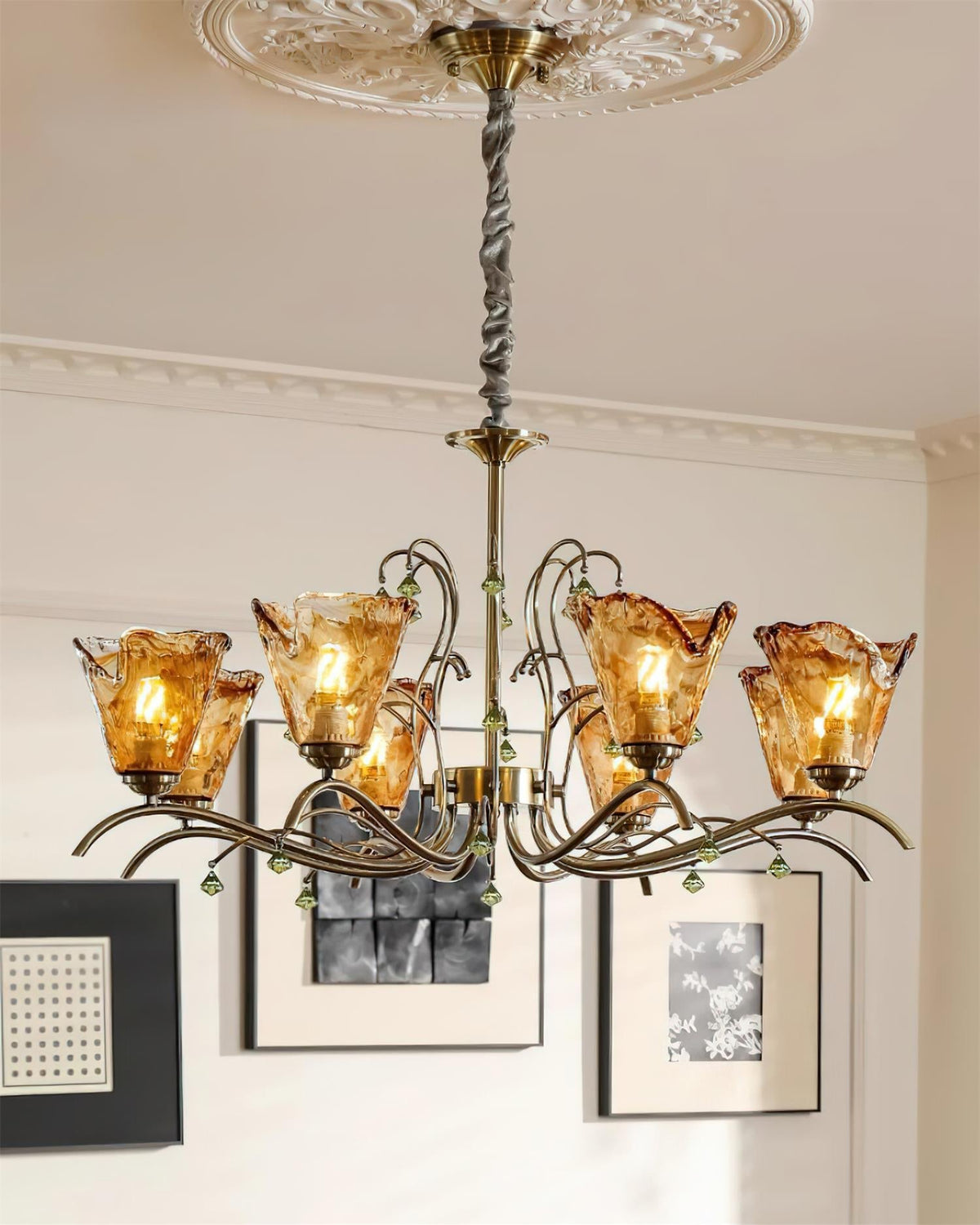 Aberley Glass Chandelier-Moonnatur
