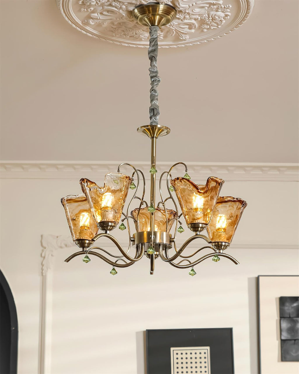 Aberley Glass Chandelier-Moonnatur