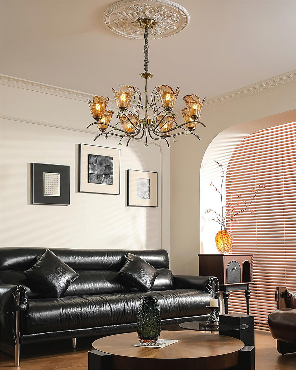 Aberley Glass Chandelier-Moonnatur