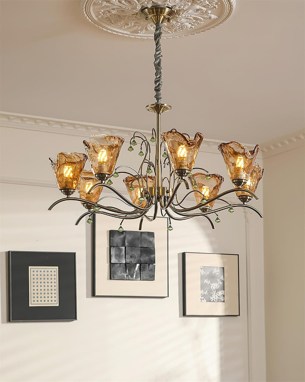 Aberley Glass Chandelier-Moonnatur
