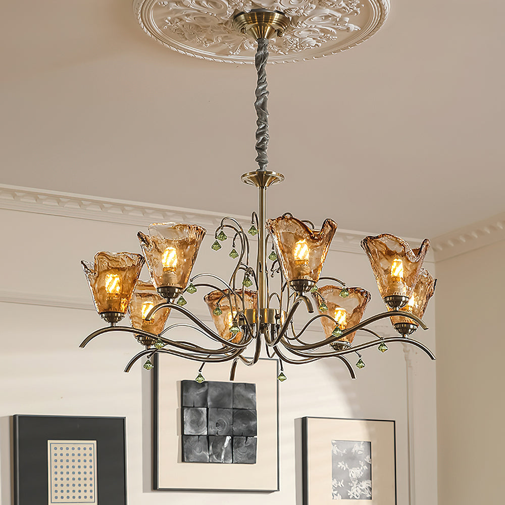 Aberley Glass Chandelier-Moonnatur