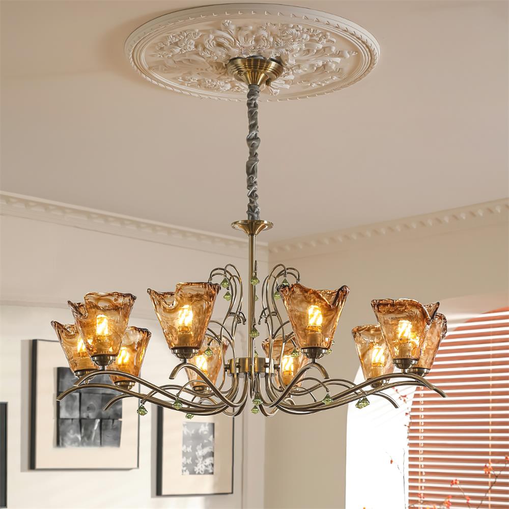Aberley Glass Chandelier-Moonnatur