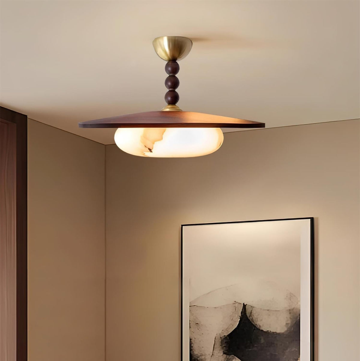 Renverden Imitation Alabaster Ceiling Light-Moonnatur