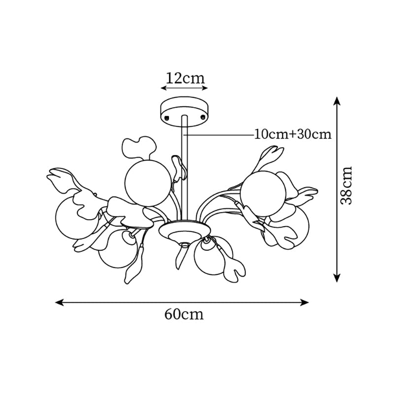 Renverenis Ceramic Chandelier-Moonnatur