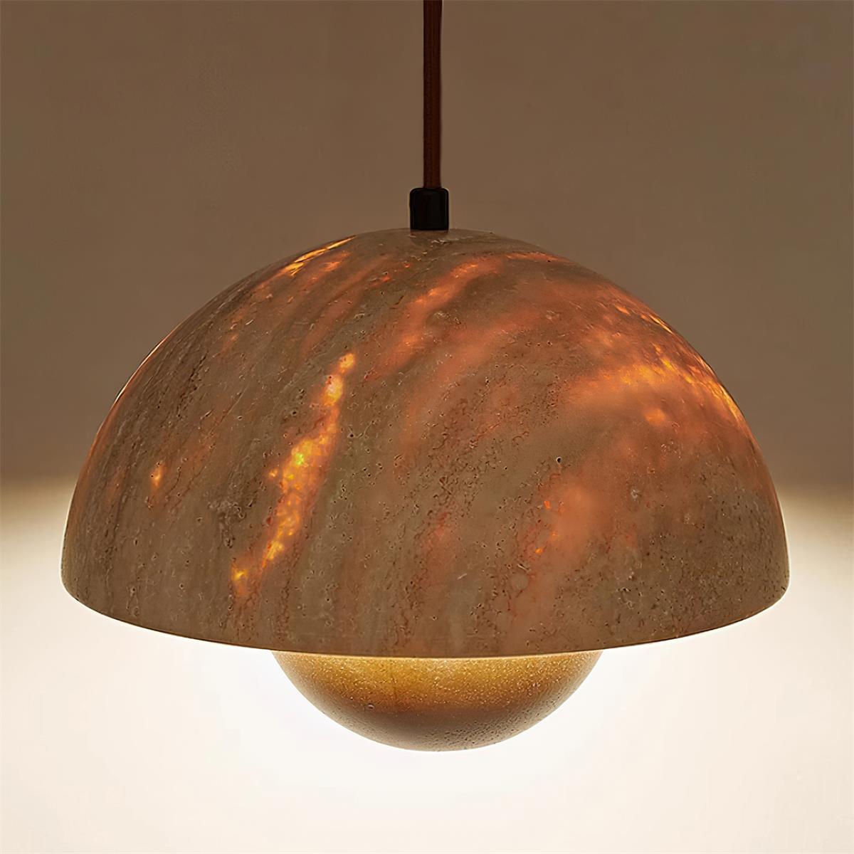 Meldenenna Travertine Pendant Light-Moonnatur