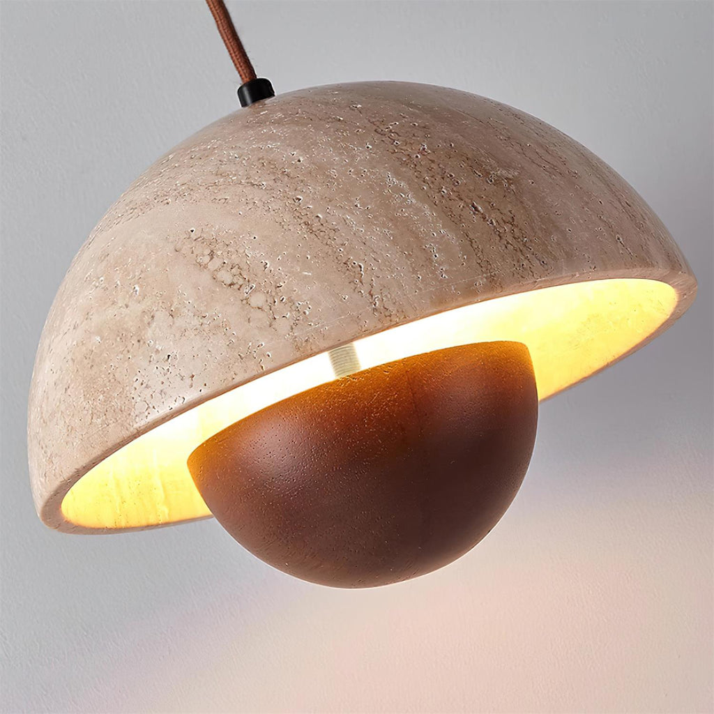 Meldenenna Travertine Pendant Light-Moonnatur