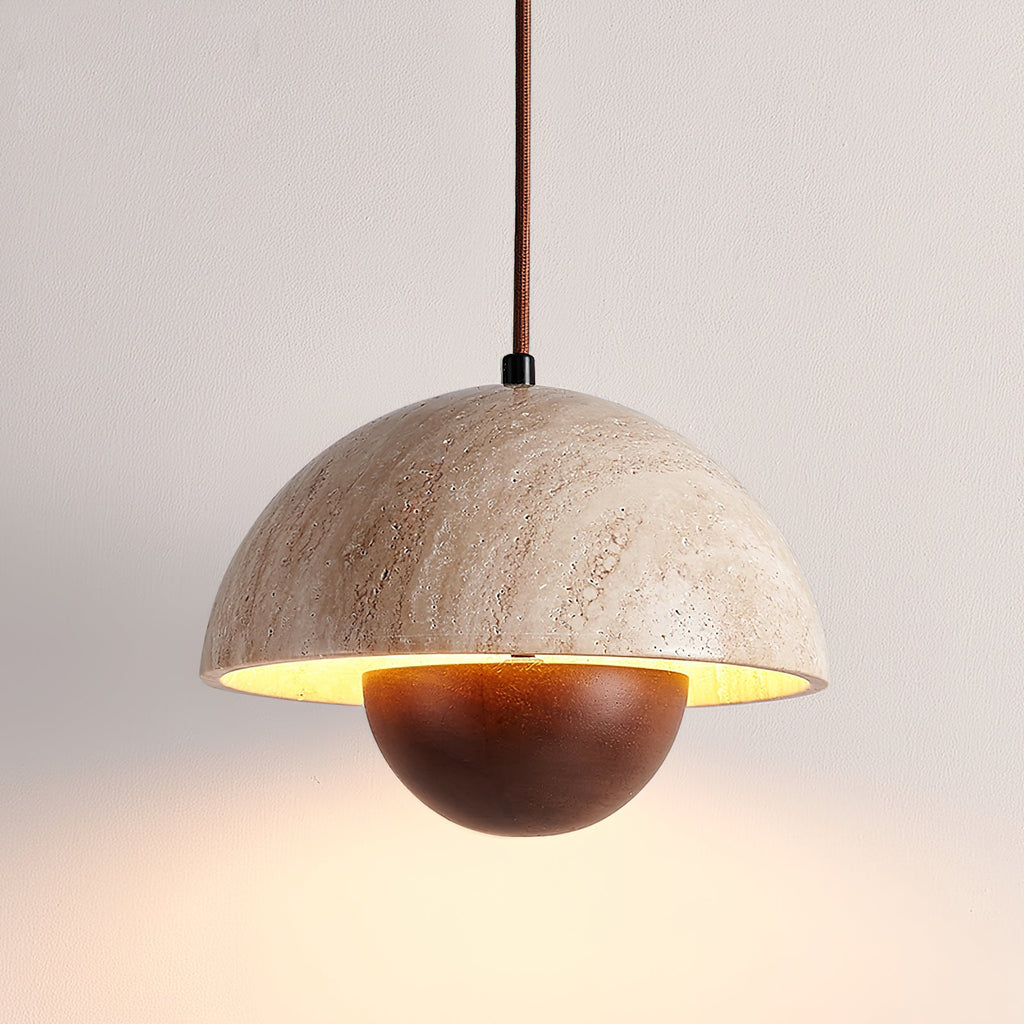 Meldenenna Travertine Pendant Light-Moonnatur