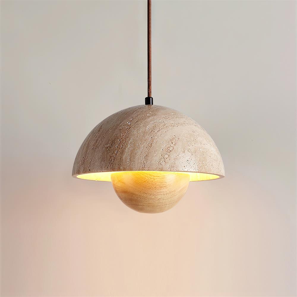 Meldenenna Travertine Pendant Light-Moonnatur