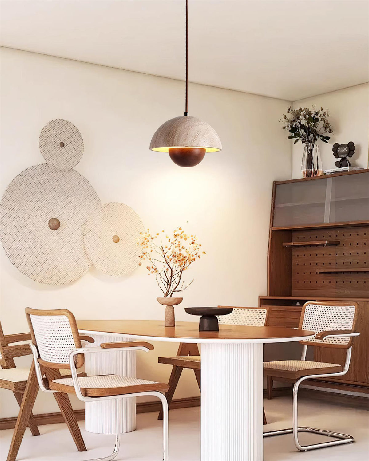 Meldenenna Travertine Pendant Light-Moonnatur