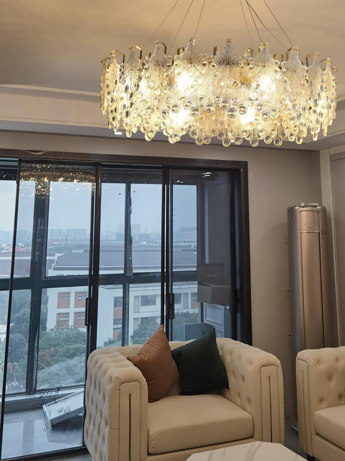 Sorrelenelle Glass Chandelier-Moonnatur