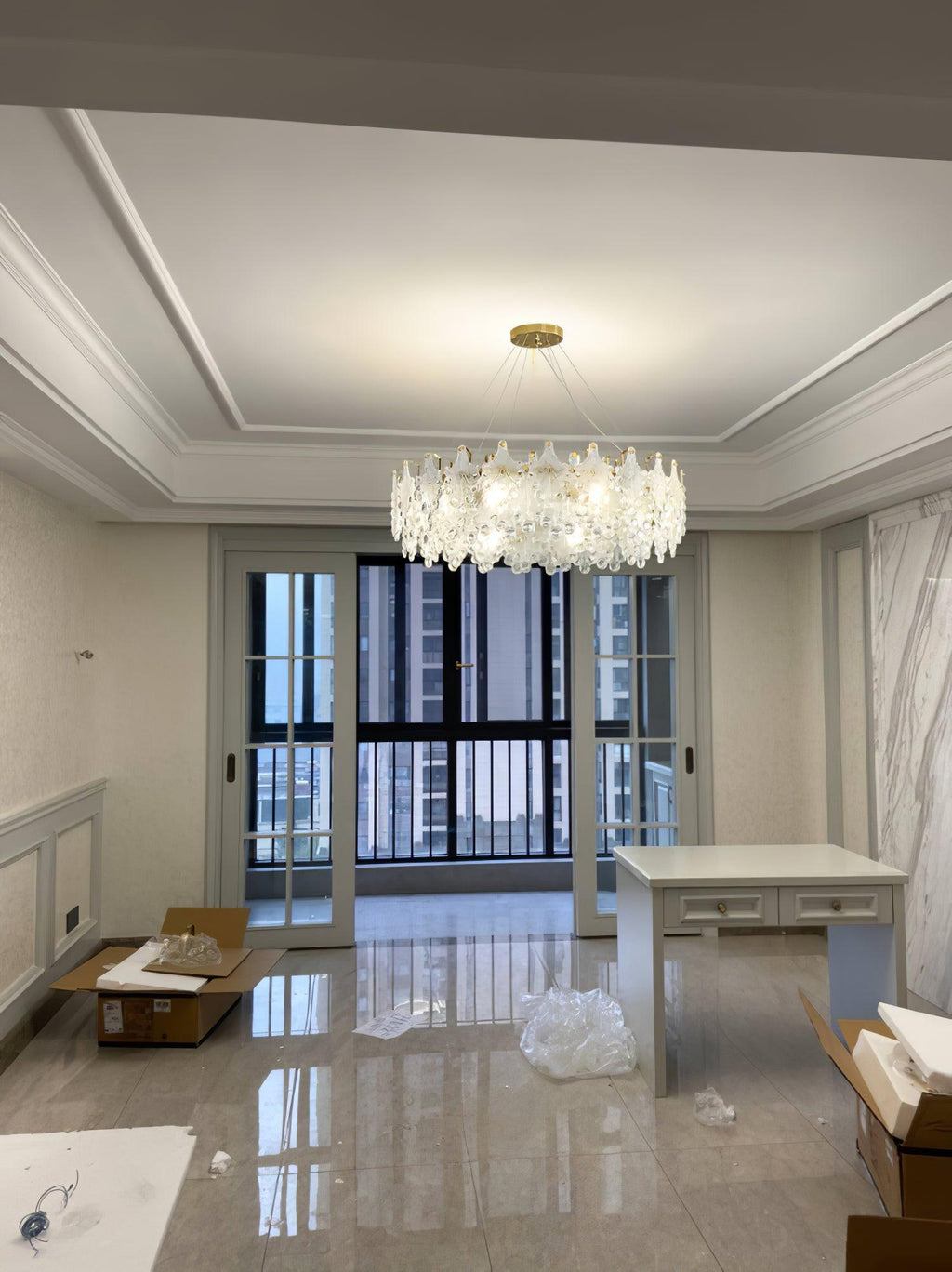 Sorrelenelle Glass Chandelier-Moonnatur