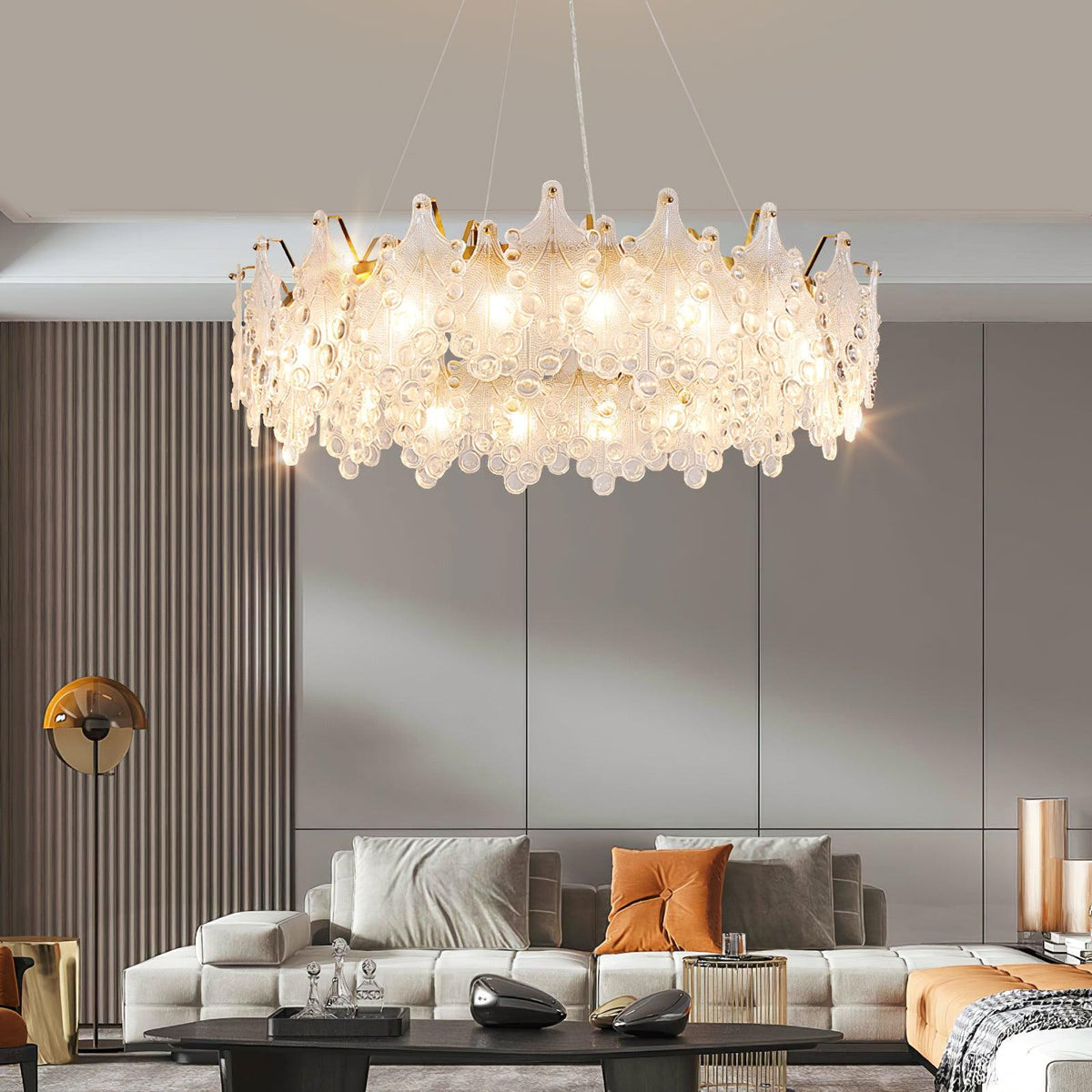 Sorrelenelle Glass Chandelier-Moonnatur
