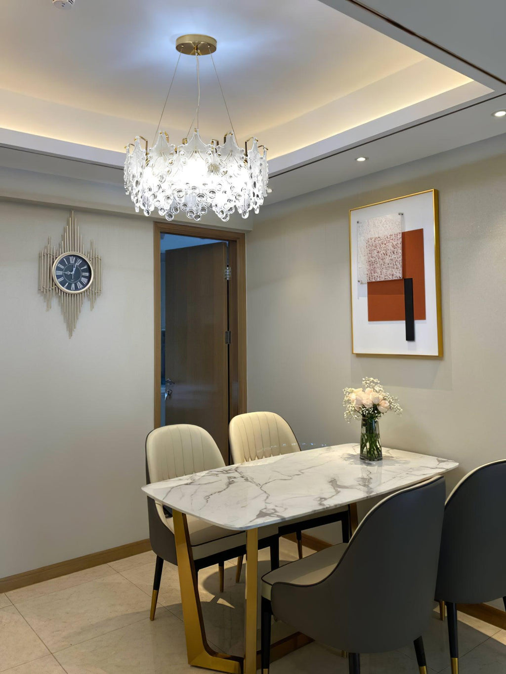 Sorrelenelle Glass Chandelier-Moonnatur